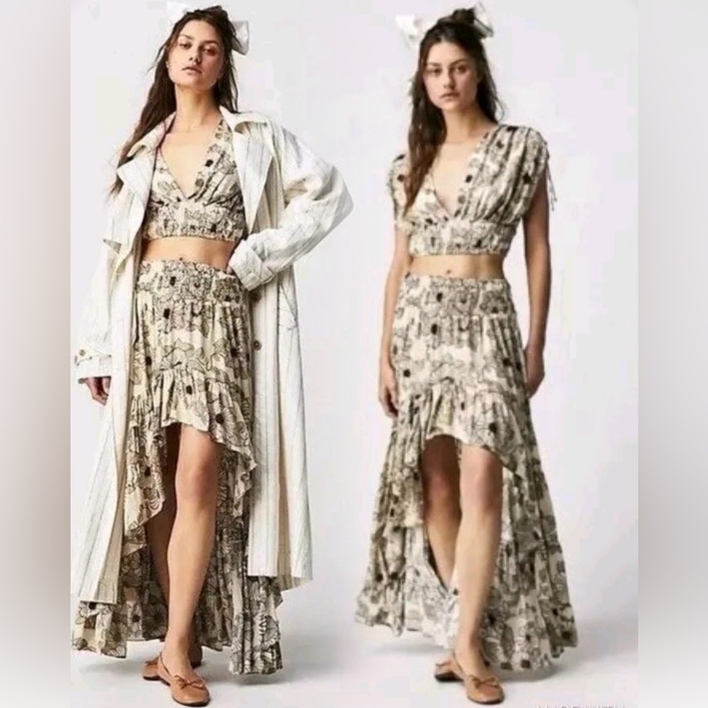 NWOT Free People Morning Sun Skirt Set